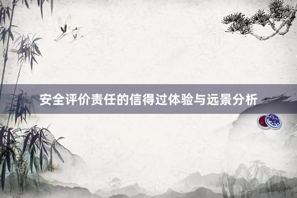 安全评价责任的信得过体验与远景分析